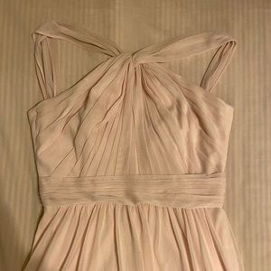 Light blush bridesmaid dress